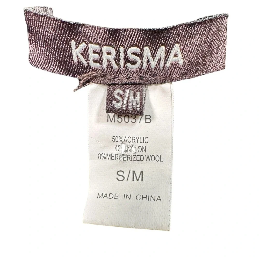 KERISMA Colorblock Open Front Cardigan Sweater Black Beige S/M minimalist‎ basic